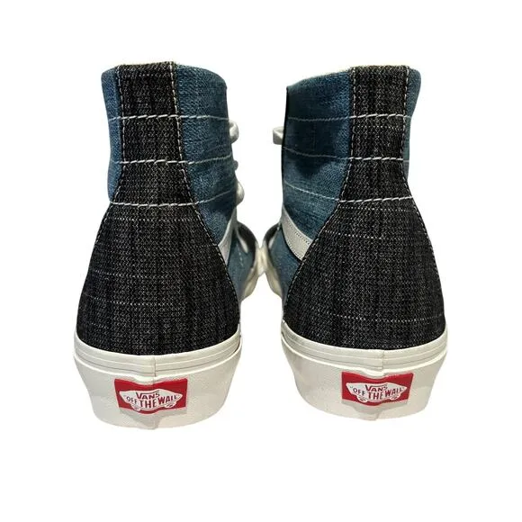 Vans - Sk8-Hi Tapered Threaded Denim Black/White High Top Sneakers- Size 11
