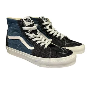 Vans - Sk8-Hi Tapered Threaded Denim Black/White High Top Sneakers- Size 11