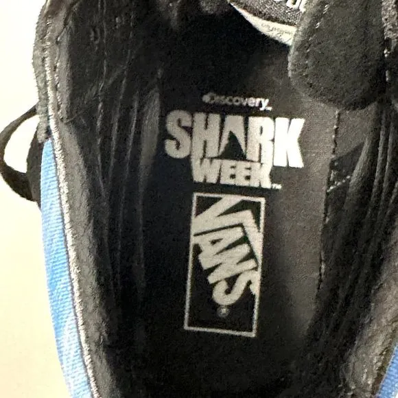 VANS Sk8 Hi Top Discovery Shark Week Skate Sneaker Shoes Men's Size 6 / W 7.5