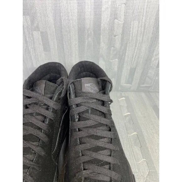 Vans SK8 HI Triple Black Pop Cush Sneakers Men's Size 9 Suede