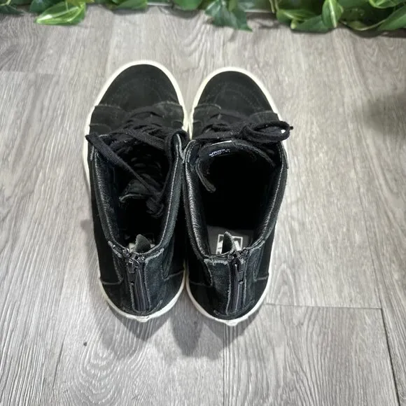 Vans Sk8 High Men’s Suede Back Zipper Black Size 11 Skate Shoes Sneakers