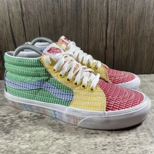 VANS Sk8-Mid PRIDE LGBTQ  Gay Rainbow Skate Colorblock Shoes Size M 8 W 9.5
