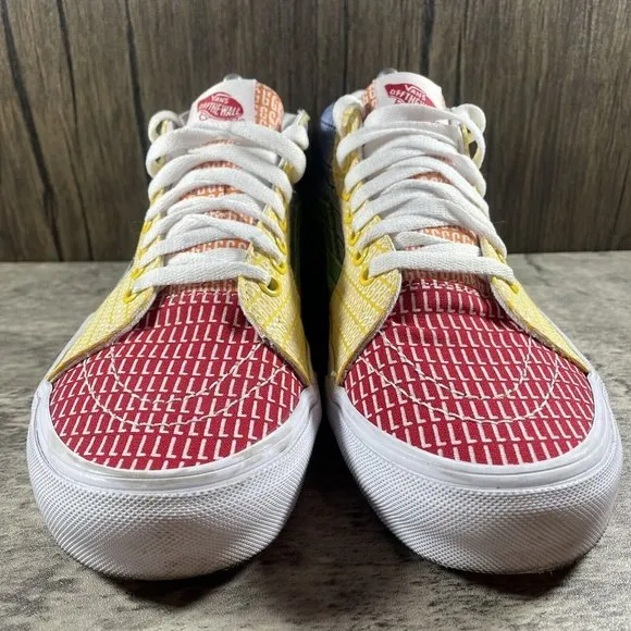 VANS Sk8-Mid PRIDE LGBTQ  Gay Rainbow Skate Colorblock Shoes Size M 8 W 9.5