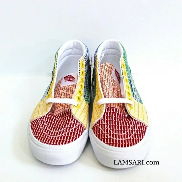 VANS SK8-MID Pride Skate Shoes Size Men 11.5/ Women 13.0 Multi/White