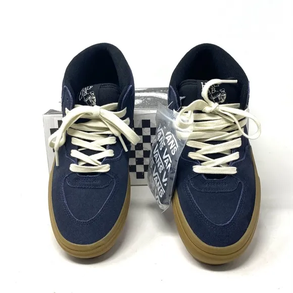 VANS Skate Half Cab Shoes Gum Navy Suede Mid Top Women Size Sneakers VN0A5FCDNGM
