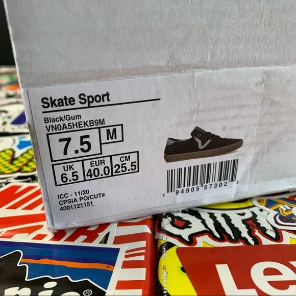 Vans Skate Sport Black Suede Gum 9 Womens