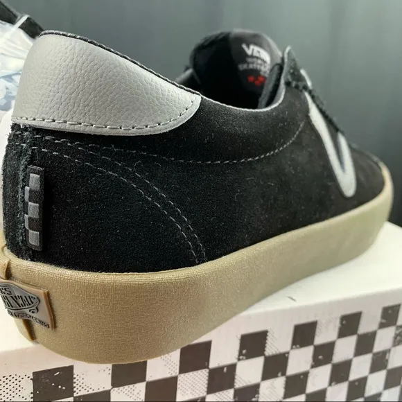 Vans Skate Sport Black Suede Gum 9 Womens