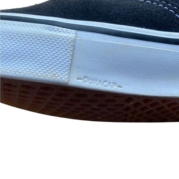 VANS Skate Authentic Black White Lace Up Pop Crush 11.5 Mens Leather Canvas