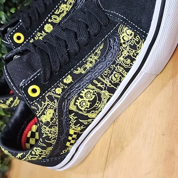 Vans SpongeBob Gigliotti Skate Shoe | Size: 6.5 Mens | Black &amp; Yellow