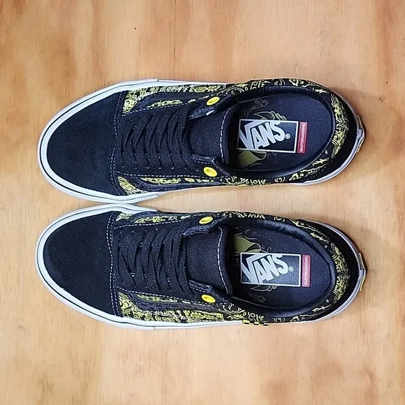 Vans SpongeBob Gigliotti Skate Shoe | Size: 6.5 Mens | Black &amp; Yellow
