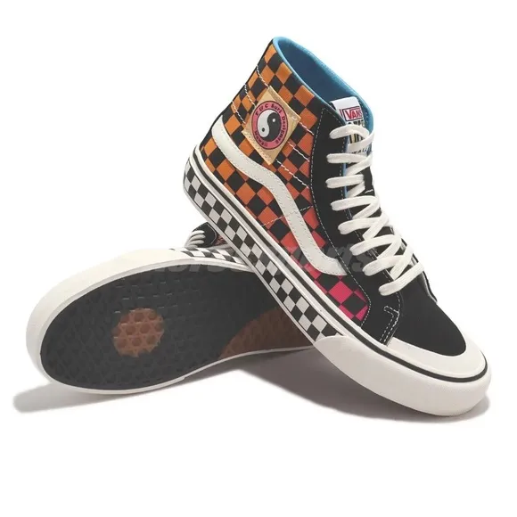 Vans T&amp;C Surf Hawaii Sk8-Hi 138 Decon SF Checkerboard Women Skate Sneakers Shoes