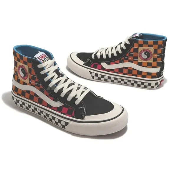 Vans T&amp;C Surf Hawaii Sk8-Hi 138 Decon SF Checkerboard Women Skate Sneakers Shoes