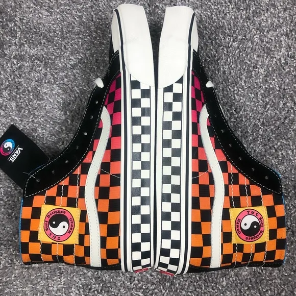Vans T&amp;C Surf Hawaii Sk8-Hi 138 Decon SF Checkerboard Women Skate Sneakers Shoes