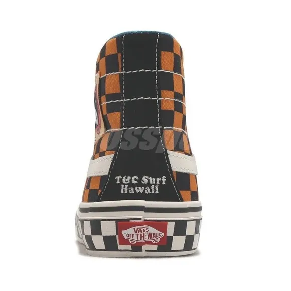 Vans T&amp;C Surf Hawaii Sk8-Hi 138 Decon SF Checkerboard Women Skate Sneakers Shoes
