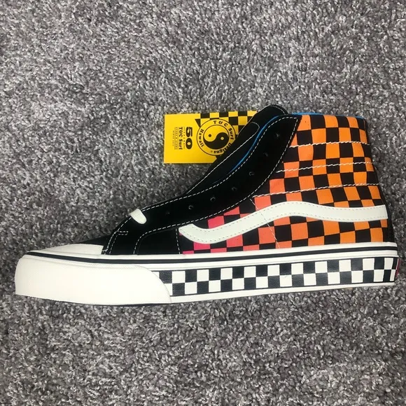 Vans T&amp;C Surf Hawaii Sk8-Hi 138 Decon SF Checkerboard Women Skate Sneakers Shoes