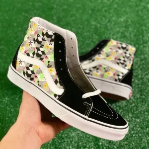 Vans UA Sk8-Hi Checker Cube Mens Skate Shoes VN0A32QG3XR NEW Sz 9.5