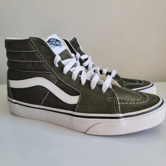 Vans‎ Unisex Sk8 Hi OD Army Green Casual Shoes Sneakers Size M 7 W 8.5 Skate