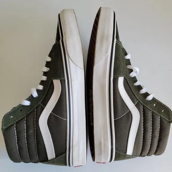 Vans‎ Unisex Sk8 Hi OD Army Green Casual Shoes Sneakers Size M 7 W 8.5 Skate