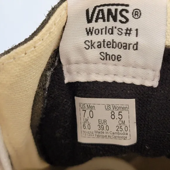 Vans‎ Unisex Sk8 Hi OD Army Green Casual Shoes Sneakers Size M 7 W 8.5 Skate