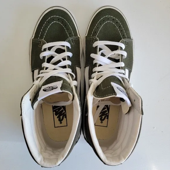 Vans‎ Unisex Sk8 Hi OD Army Green Casual Shoes Sneakers Size M 7 W 8.5 Skate