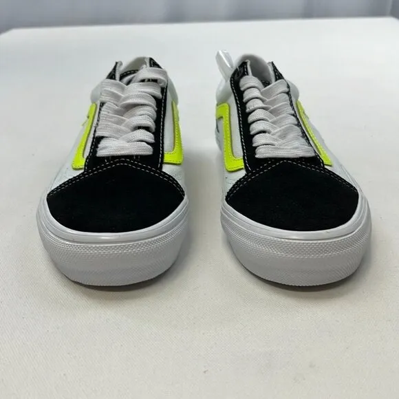Vans Unisex Skate Old Skool VN0A5FCB6M5 White Yellow Sneaker Shoes Size M7 W8.5