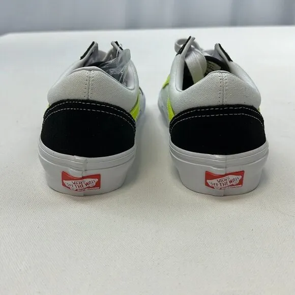 Vans Unisex Skate Old Skool VN0A5FCB6M5 White Yellow Sneaker Shoes Size M7 W8.5
