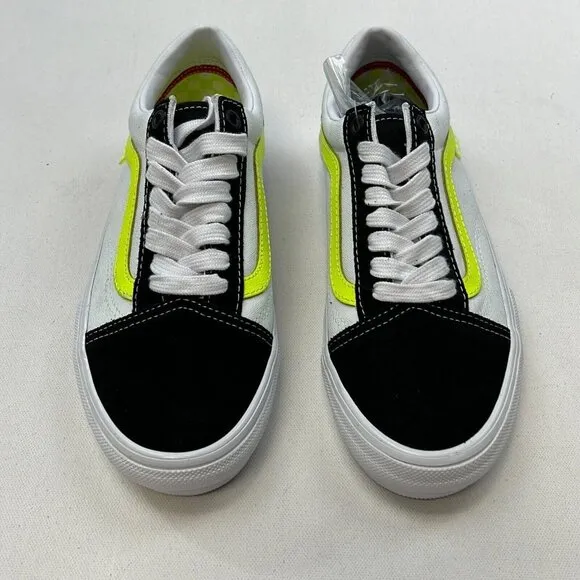Vans Unisex Skate Old Skool VN0A5FCB6M5 White Yellow Sneaker Shoes Size M7 W8.5