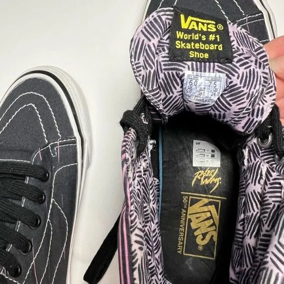 Vans Vault X Robert Williams Men 6 Womens 7.5 Sk8 Hi Decon LX Skate Shoes Black