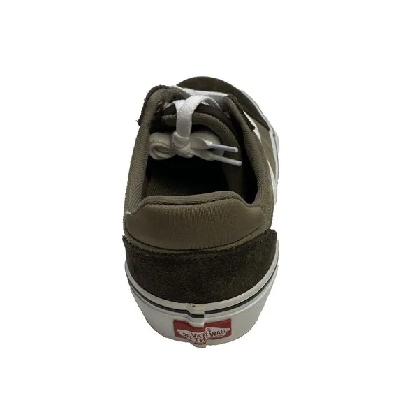 Vans Ward Deluxe Brown White Suede Canvas Skate Shoes Mens Size 8 NWOB