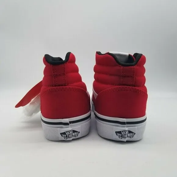 Vans Ward Hi Red Canvas Skate Shoes Youth Size 13