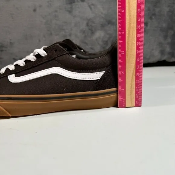 Vans Ward Low-Top Skate Sneakers Brown Gum‎ Sole Casual Shoes Kids Size 7