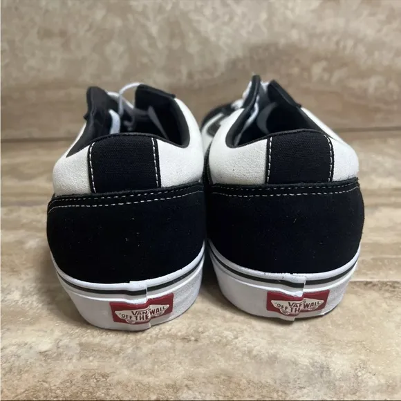Vans Ward Retro Marshmallow White Black Canvas Skate Shoes Men’s Size 11