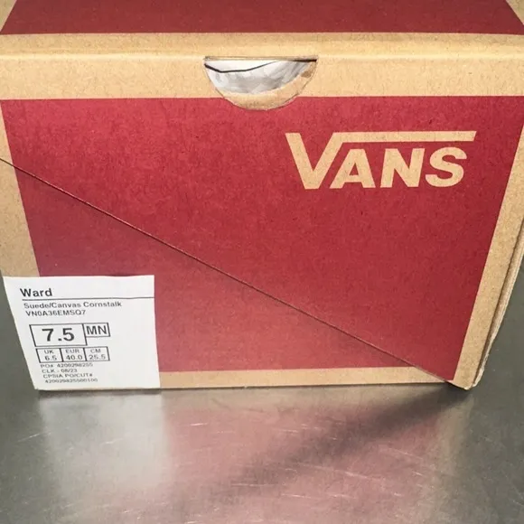 Vans Ward Suede Brown Gold White Men's 7.5 Women 9.5 New Skate Shoes Skater Shoe