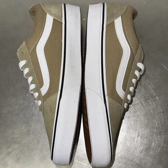 Vans Ward Suede Brown Gold White Men's 7.5 Women 9.5 New Skate Shoes Skater Shoe