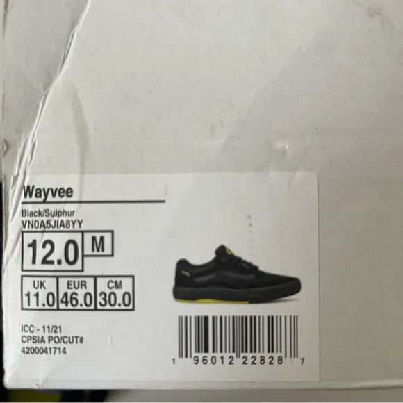 Vans Wayvee Black &amp; Sulphur Skate Shoes
