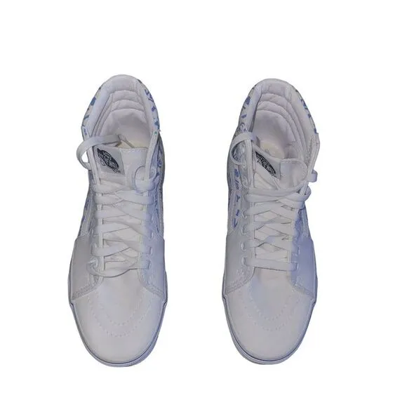 Vans Womens Sneakers White 7.5 I Love My Vans Heart Skate High Top Shoes