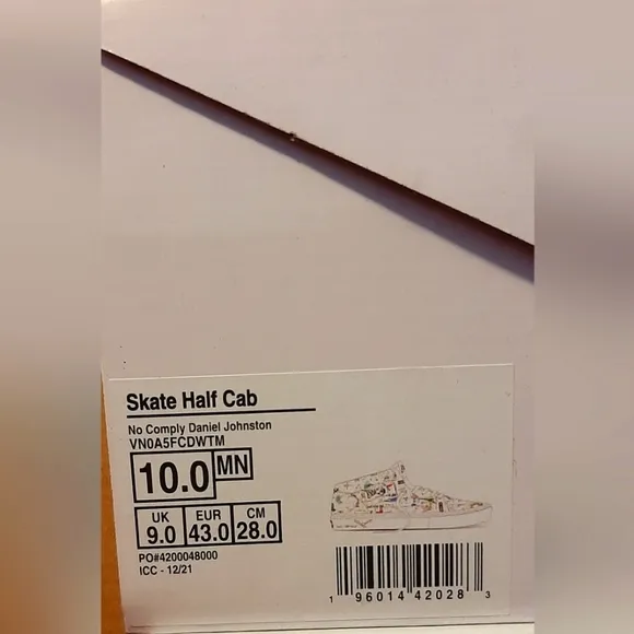 Vans X No-Comply X Daniel Johnston Skate Half Cab &quot;Doodles&quot; *NWT*
