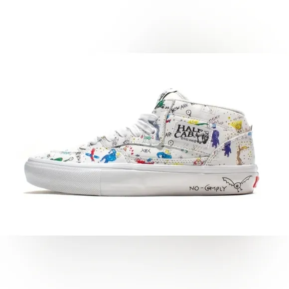 Vans X No-Comply X Daniel Johnston Skate Half Cab &quot;Doodles&quot; *NWT*