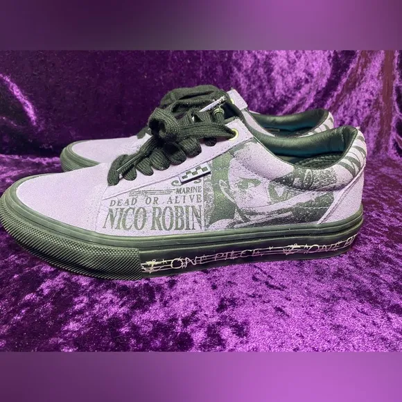 VANS x One Piece Skate Old Skool Shoes Mens 7 Purple GUC