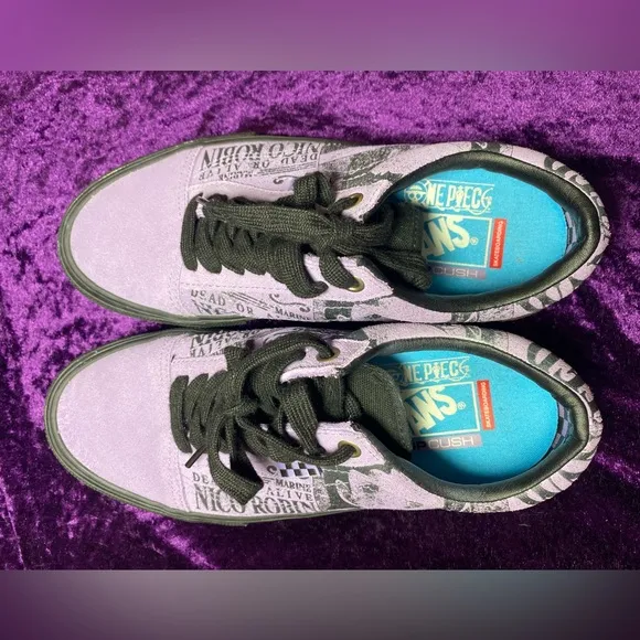 VANS x One Piece Skate Old Skool Shoes Mens 7 Purple GUC