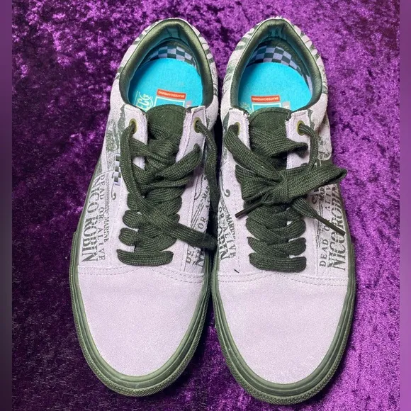 VANS x One Piece Skate Old Skool Shoes Mens 7 Purple GUC