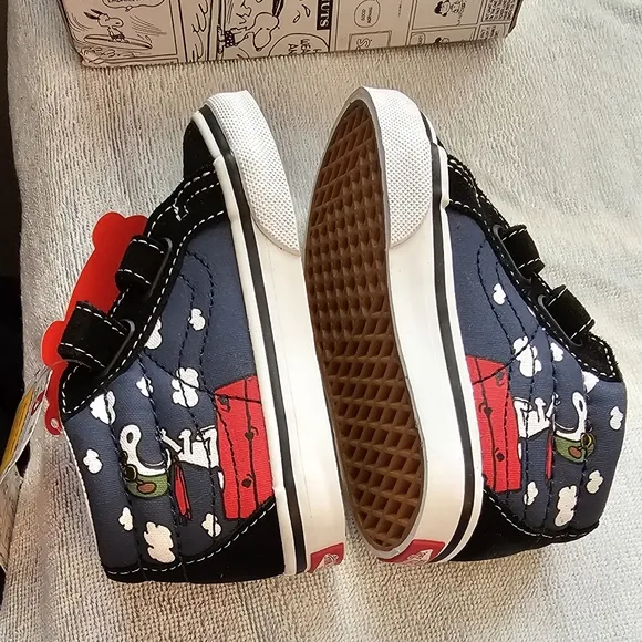 Vans x Peanuts SK8-Mid Reissue V Skate Shoes Sneakers Snoopy Toddler Size 6