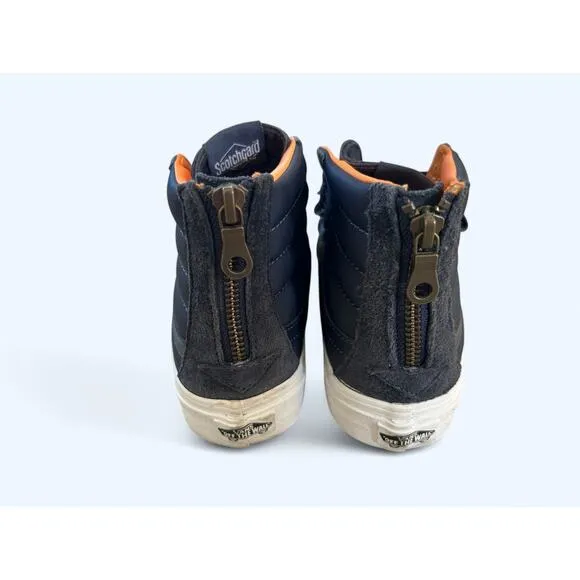 Vans x Scotchgard SK8-Hi Top Skate Shoes Sneakers Navy White Womens 9 Men's 7.5