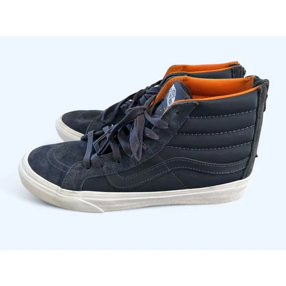 Vans x Scotchgard SK8-Hi Top Skate Shoes Sneakers Navy White Womens 9 Men's 7.5