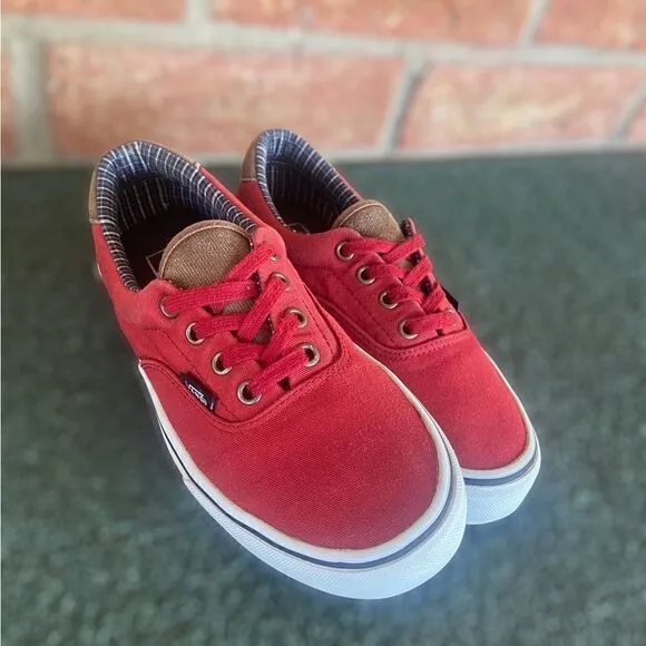 Vans ERA 59 (Cord&amp;Plaid) Red Dahlia Skate Shoes