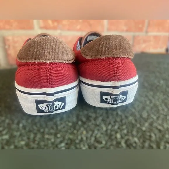 Vans ERA 59 (Cord&amp;Plaid) Red Dahlia Skate Shoes