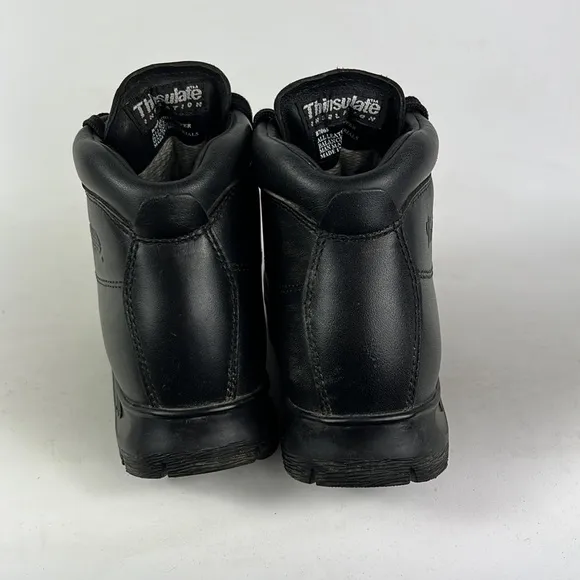 Vasque black leather thinsulate lined gore Tex athletic hiking boots youth 4