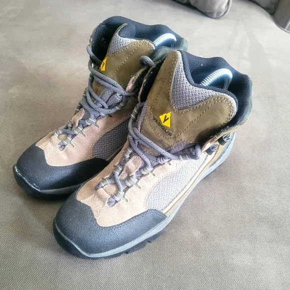 Vasque womens Gore-Tex 7433 M 03 Brown Mid Top Leather Hiking Shoes Size 9M