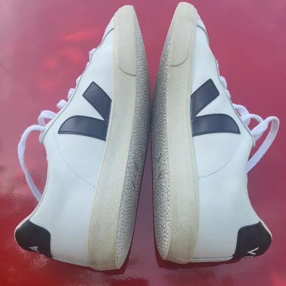 Veja Womens 8 Esplar Leather Sneakers Oreo Panda White Black Shoes Sneakers