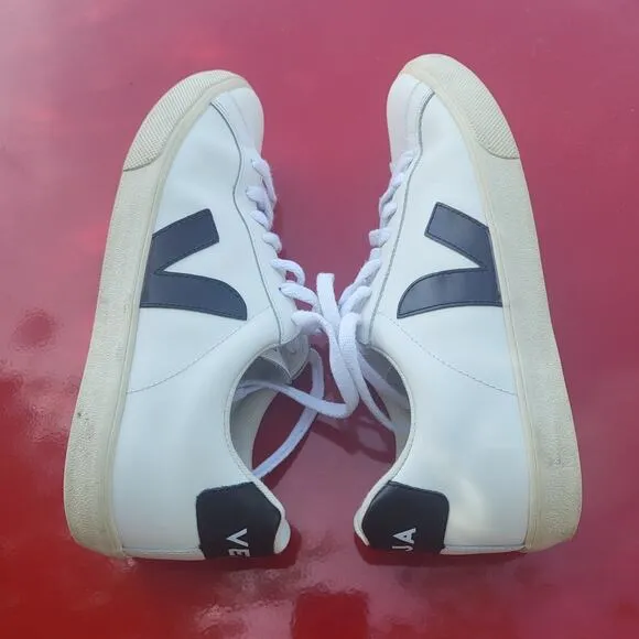 Veja Womens 8 Esplar Leather Sneakers Oreo Panda White Black Shoes Sneakers